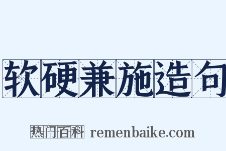 软硬兼施造句是什么意思的图片